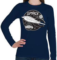 printfashion Sci-fi jelvény - Női hosszú ujjú póló - Sötétkék (65133)