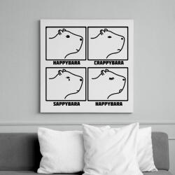 printfashion Capybara feelings - Vászonkép - Fehér (12745133)