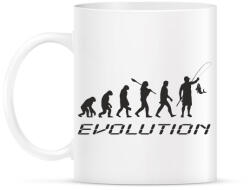 printfashion Horgász evolúció - Bögre - Fehér (5800575)