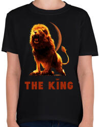 printfashion THE KING - Gyerek póló - Fekete (7237893)