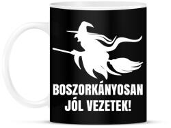 printfashion Boszorkányosan vezetek - Bögre - Fekete (7705465)