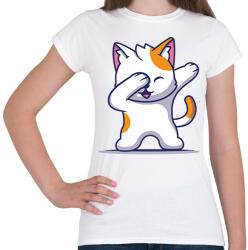 printfashion Dab Cat - Női póló - Fehér (6608052)