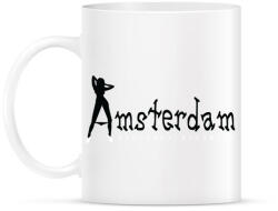 printfashion amsterdam-black-white - Bögre - Fehér (791177)