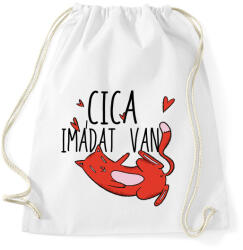 printfashion Cica imádat van - Sportzsák, Tornazsák - Fehér (4224759)