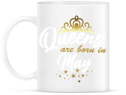 printfashion A királynők májusban születtek - Bögre - Fehér (4519429)