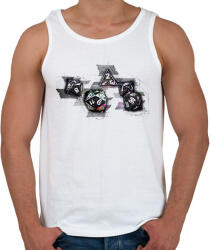 printfashion Színes kockák - Férfi atléta - Fehér (4693169)