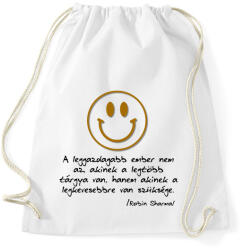 printfashion a leggazdagabb ember - Sportzsák, Tornazsák - Fehér (1931219)