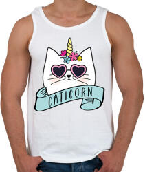printfashion Caticorn - Férfi atléta - Fehér (13761938)