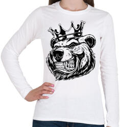 printfashion The bearking - Női hosszú ujjú póló - Fehér (2377122)