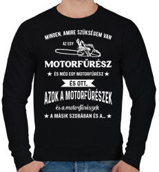 printfashion Motorfűrész / Favágó - Férfi pulóver - Fekete (5757516)