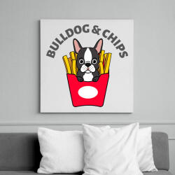 printfashion BULLDOGCHIPS - Vászonkép - Fehér (10129886)