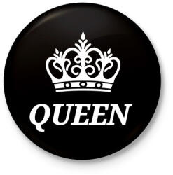 printfashion Queen - Kitűző, hűtőmágnes - Fekete (3103988)