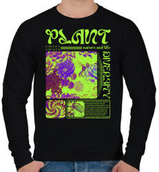printfashion Plant - Streetwear - Férfi pulóver - Fekete (15497443)