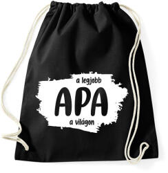 printfashion A legjobb apa a világon - Apák napja - Sportzsák, Tornazsák - Fekete (7127566)