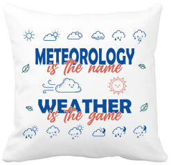 printfashion Meteorology is the name - Párnahuzat, Díszpárnahuzat - Fehér (7441887)
