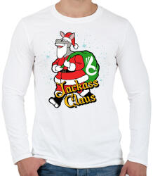 printfashion Jackass claus - Férfi hosszú ujjú póló - Fehér (2043541)