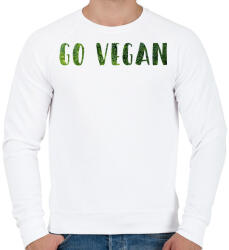 printfashion Go vegan - Férfi pulóver - Fehér (12696574)