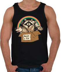 printfashion Adopt a cat - Férfi atléta - Fekete (16017105)