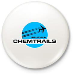 printfashion CHEMTRAILS - Kitűző, hűtőmágnes - Fehér (3077492)