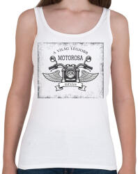 printfashion A világ legjobb motorosa - Névvel - Női atléta - Fehér (6361806)