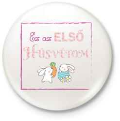 printfashion Ez az első húsvétom - lány - Kitűző, hűtőmágnes - Fehér (6330124)