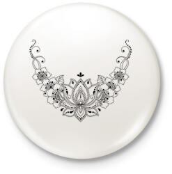 printfashion Indiai mintás nyakék - Kitűző, hűtőmágnes - Fehér (6576344)