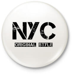 printfashion NYC ORIGINAL STYLE - Kitűző, hűtőmágnes - Fehér (4381838)