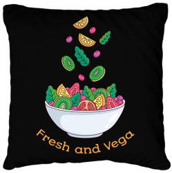 printfashion Fresh and Vega - Párnahuzat, Díszpárnahuzat - Fekete (6601278)