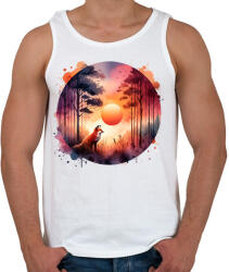 printfashion Cuki erdei róka - Férfi atléta - Fehér (15369765)