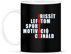 printfashion Futás szavak - Bögre - Fekete (2417147)