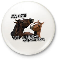 printfashion Két pejló (Delta) - Kitűző, hűtőmágnes - Fehér (14263251)