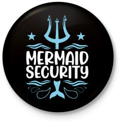 printfashion Mermaid security - Kitűző, hűtőmágnes - Fekete (13859764)