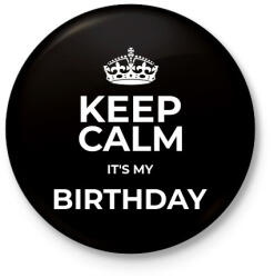 printfashion BIRTHDAY - Kitűző, hűtőmágnes - Fekete (10028879)