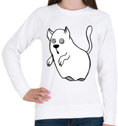 printfashion Szellem macska - Női pulóver - Fehér (2051044)