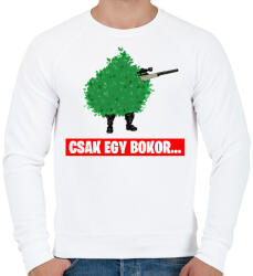 printfashion Csak egy bokor. . . - Férfi pulóver - Fehér (3933845)