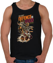 printfashion A legjobb védekezés a támadás - Férfi atléta - Fekete (84547)