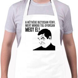 printfashion a hétvége biztosan férfi - Kötény - Fehér (4908923)