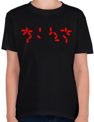 printfashion Predator visszaszámláló - Gyerek póló - Fekete (7576924)