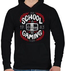 printfashion Retro gamer - Férfi kapucnis pulóver - Fekete (5053540)