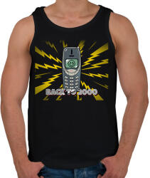 printfashion BACK TO 2000 - Férfi atléta - Fekete (9968670)