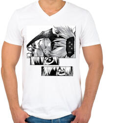printfashion Kaneki minta (Tokyo Ghoul) - Férfi V-nyakú póló - Fehér (11874787)