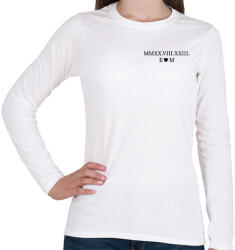 printfashion Római számos évforduló - fekete - Női hosszú ujjú póló - Fehér (13524072)