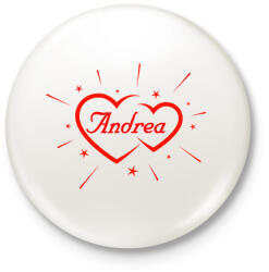 printfashion Andrea - Kitűző, hűtőmágnes - Fehér (11770903)