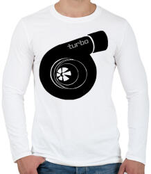 printfashion Turbo - Férfi hosszú ujjú póló - Fehér (7136838)