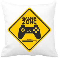 printfashion Gamer zone - Párnahuzat, Díszpárnahuzat - Fehér (12030923)