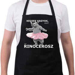 printfashion kecses, mint egy rinocérosz - Kötény - Fekete (15186124)