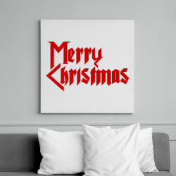 printfashion Metal Merry Christmas - Vászonkép - Fehér (6629379)