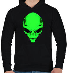 printfashion ufo - Férfi kapucnis pulóver - Fekete (13745097)