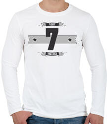 printfashion b-day-07-dark-lightgrey - Férfi hosszú ujjú póló - Fehér (505600)