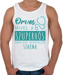 printfashion Szuperhős - Orvos - Férfi atléta - Fehér (7223198)